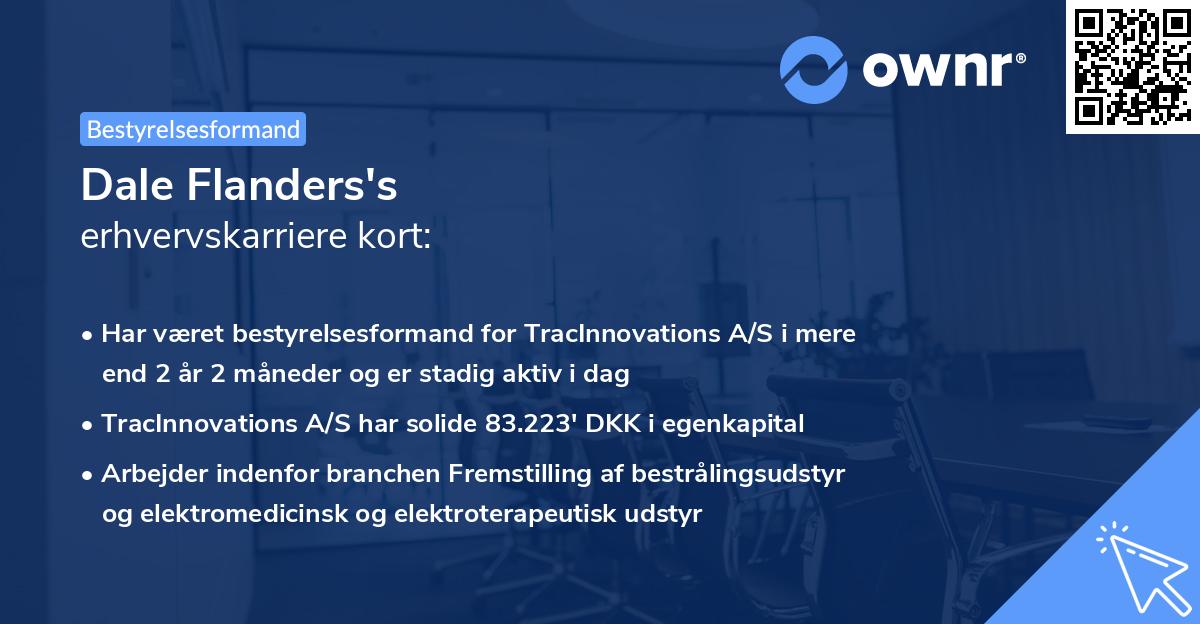 Dale Flanders's erhvervskarriere kort