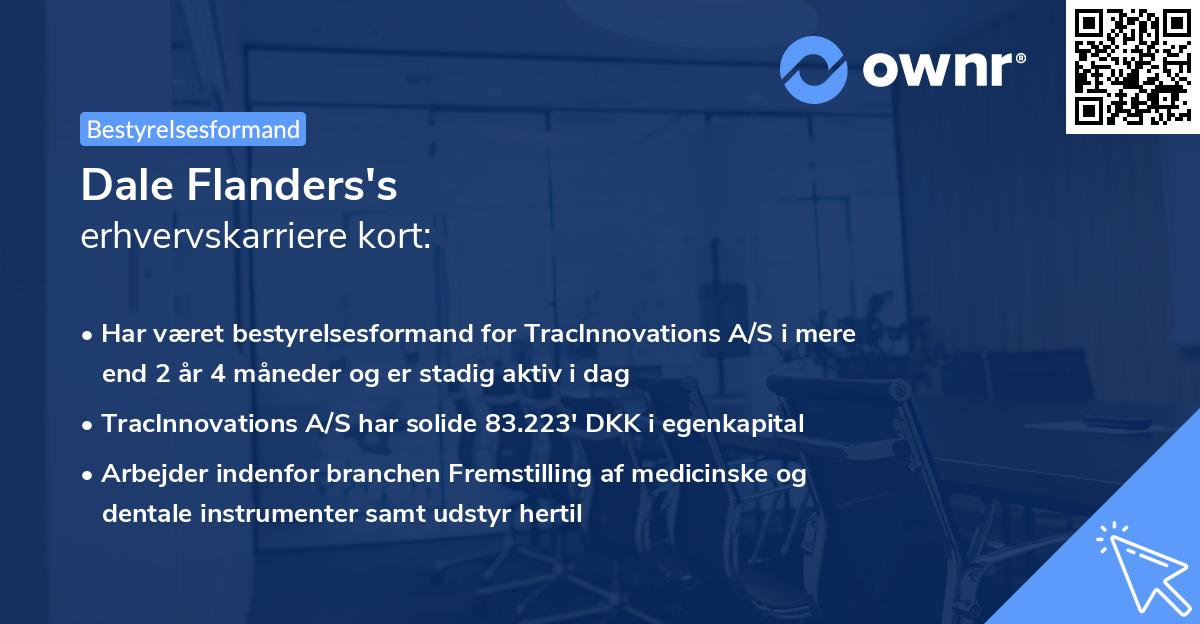 Dale Flanders's erhvervskarriere kort