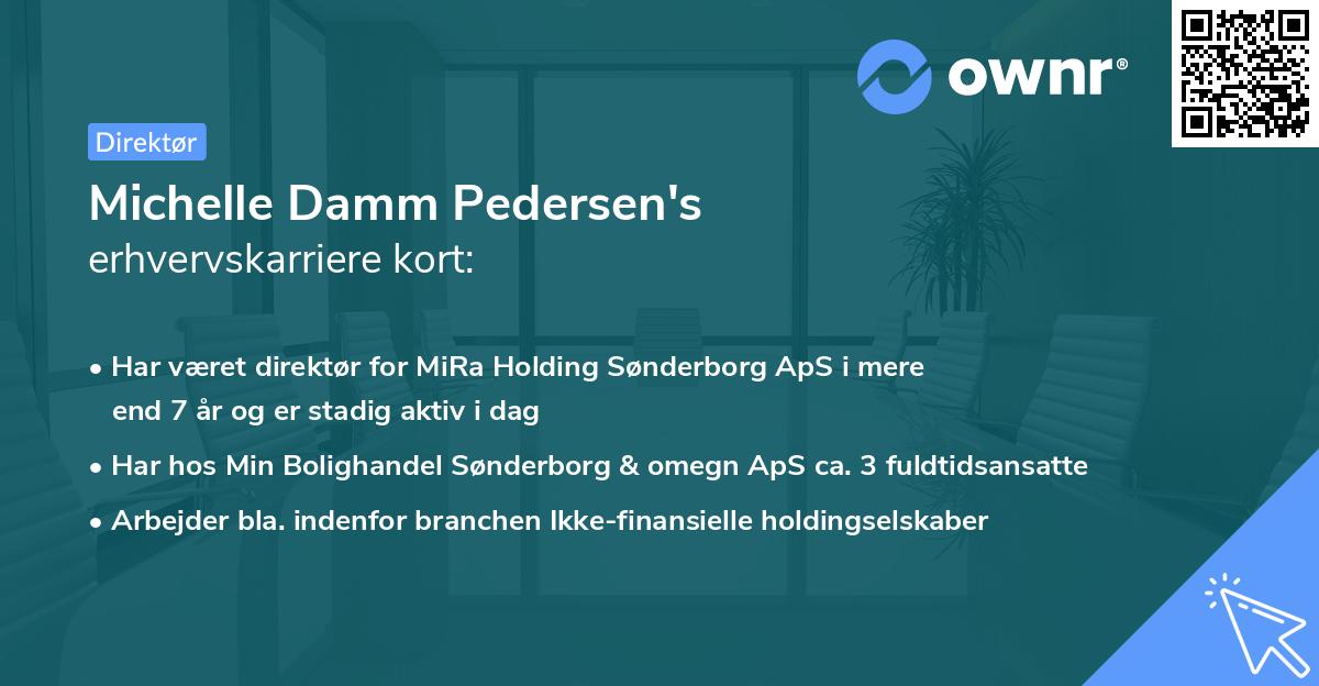 Michelle Damm Pedersen's erhvervskarriere kort