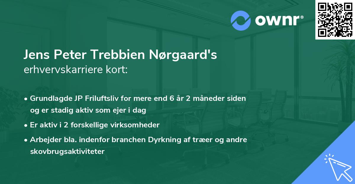Jens Peter Trebbien Nørgaard's erhvervskarriere kort