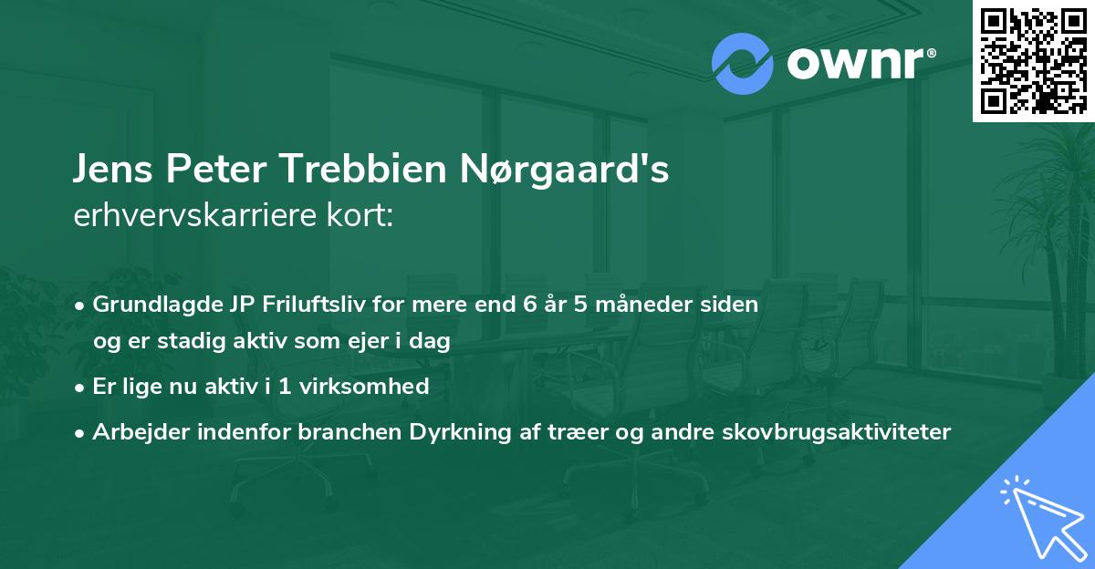 Jens Peter Trebbien Nørgaard's erhvervskarriere kort