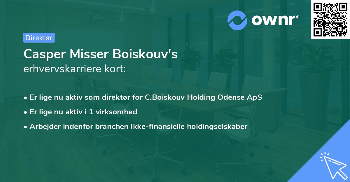 Casper Misser Boiskouv's erhvervskarriere kort