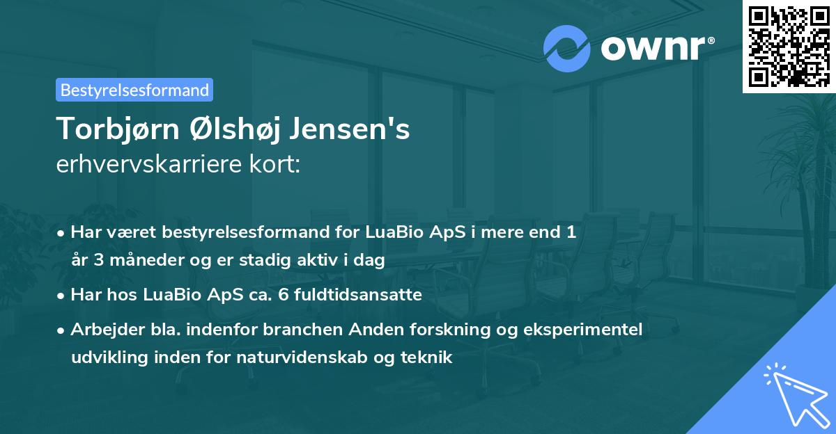 Torbjørn Ølshøj Jensen's erhvervskarriere kort