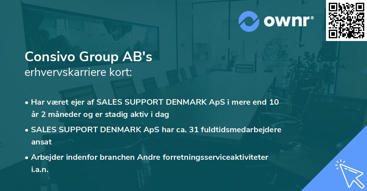 Consivo Group AB's erhvervskarriere kort