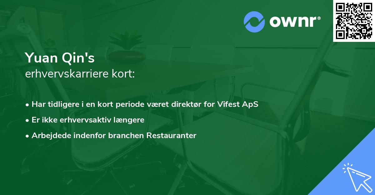 Yuan Qin's erhvervskarriere kort