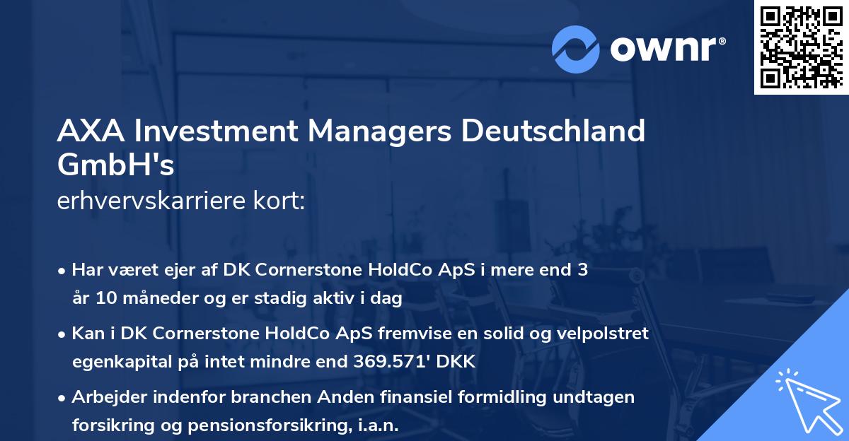 AXA Investment Managers Deutschland GmbH's erhvervskarriere kort