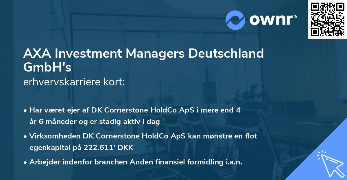 AXA Investment Managers Deutschland GmbH's erhvervskarriere kort