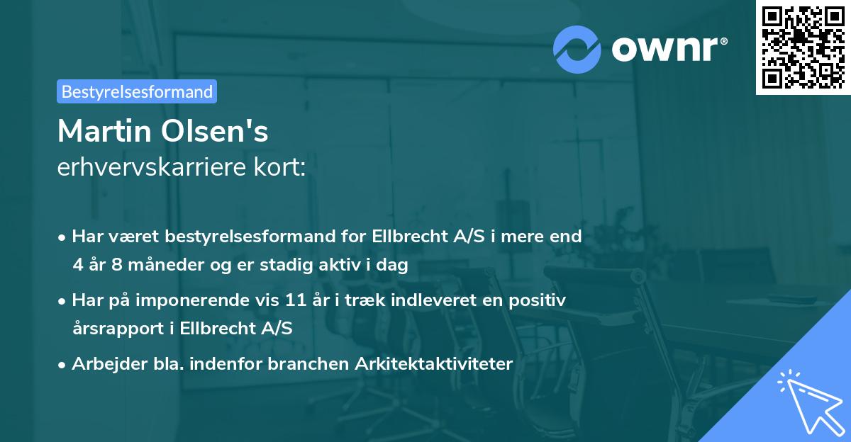 Martin Olsen's erhvervskarriere kort