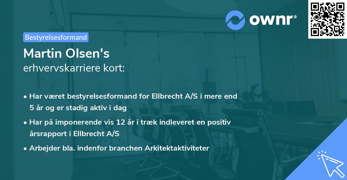 Martin Olsen's erhvervskarriere kort
