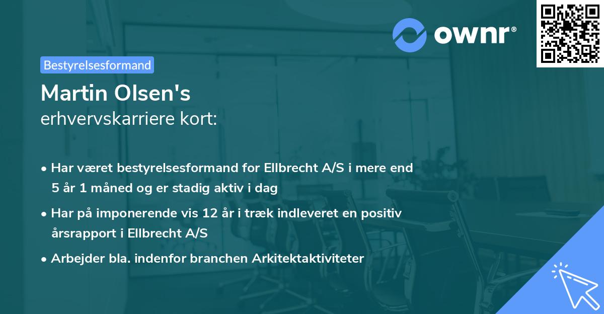 Martin Olsen's erhvervskarriere kort