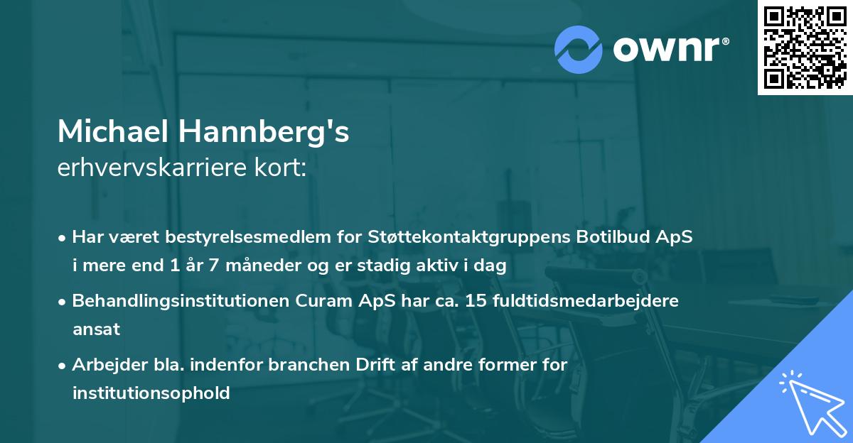 Michael Hannberg's erhvervskarriere kort