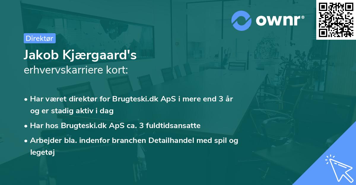 Jakob Kjærgaard's erhvervskarriere kort