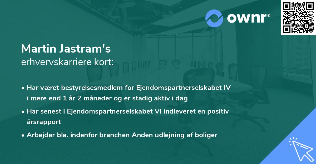 Martin Jastram's erhvervskarriere kort