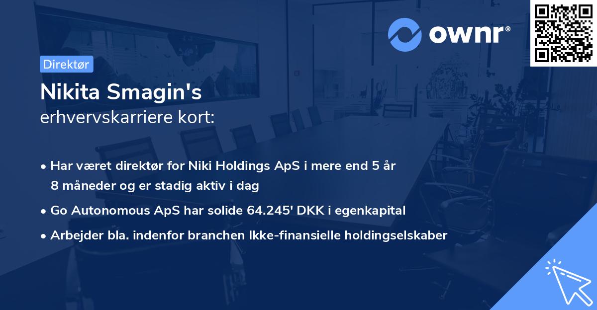 Nikita Smagin's erhvervskarriere kort