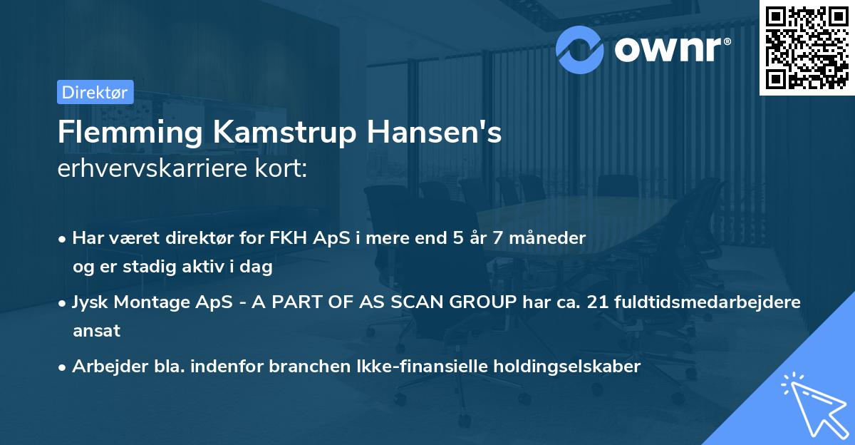 Flemming Kamstrup Hansen's erhvervskarriere kort