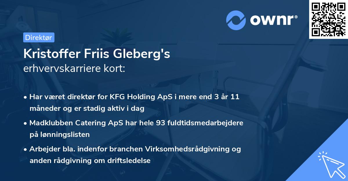 Kristoffer Friis Gleberg's erhvervskarriere kort