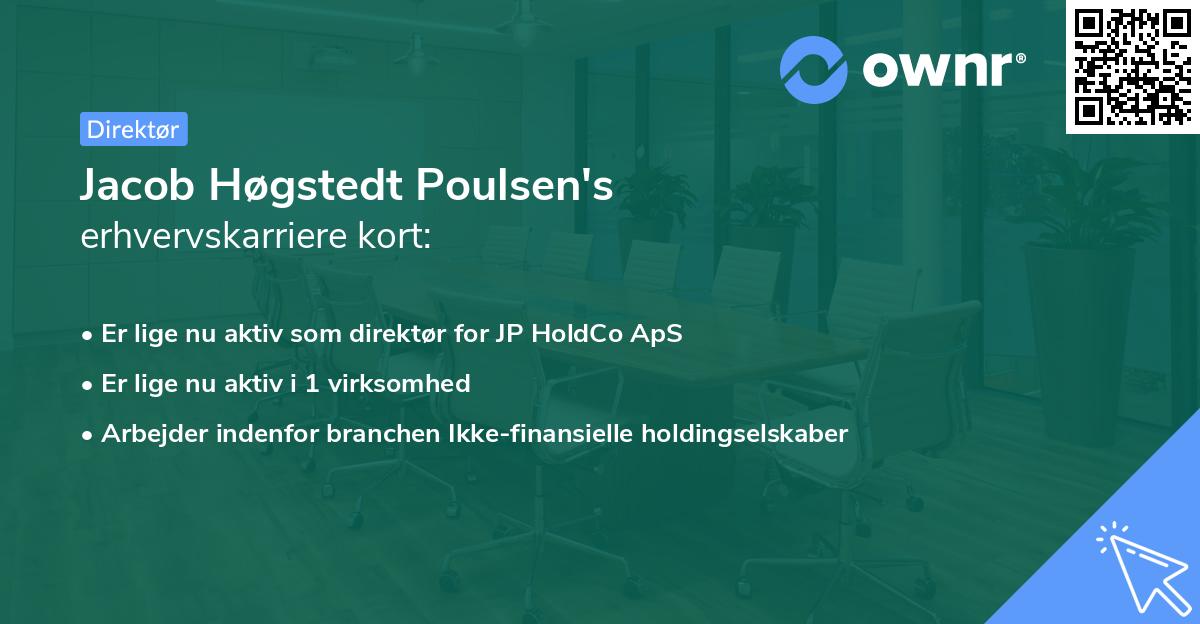 Jacob Høgstedt Poulsen's erhvervskarriere kort