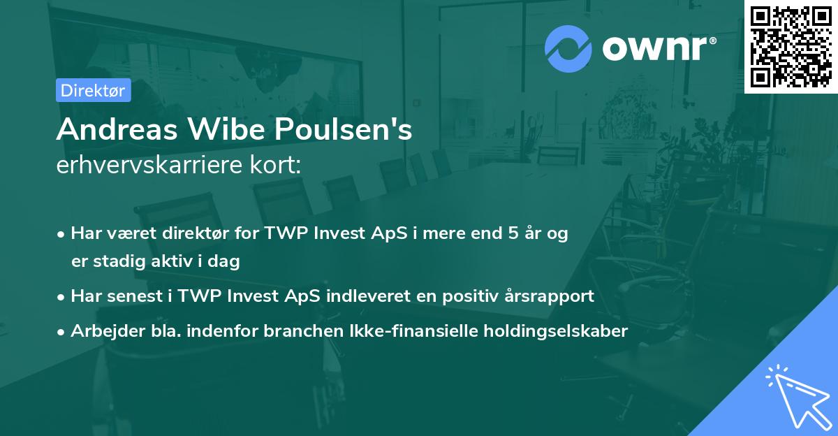 Andreas Wibe Poulsen's erhvervskarriere kort