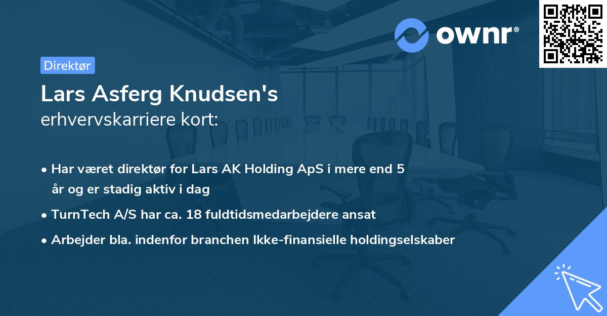 Lars Asferg Knudsen's erhvervskarriere kort
