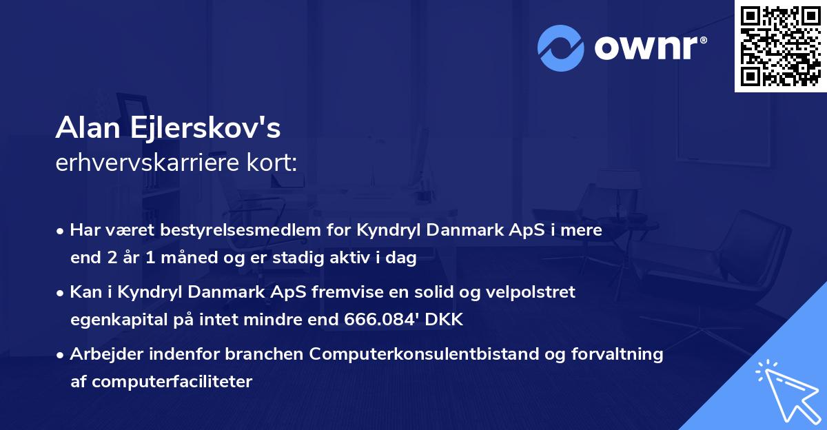 Alan Ejlerskov's erhvervskarriere kort