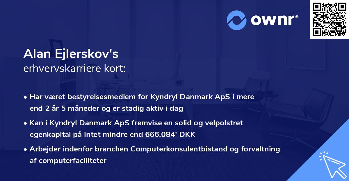 Alan Ejlerskov's erhvervskarriere kort