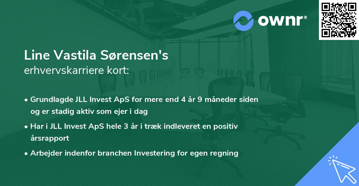 Line Vastila Sørensen's erhvervskarriere kort