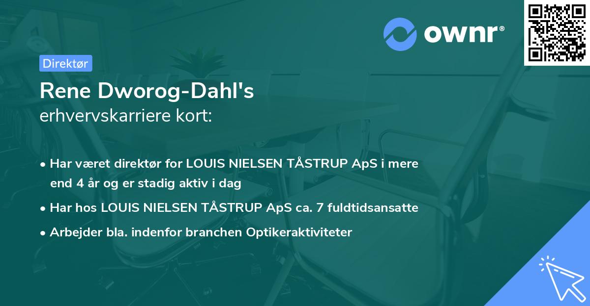Rene Dworog-Dahl's erhvervskarriere kort