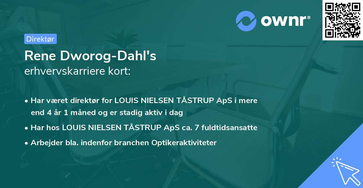 Rene Dworog-Dahl's erhvervskarriere kort
