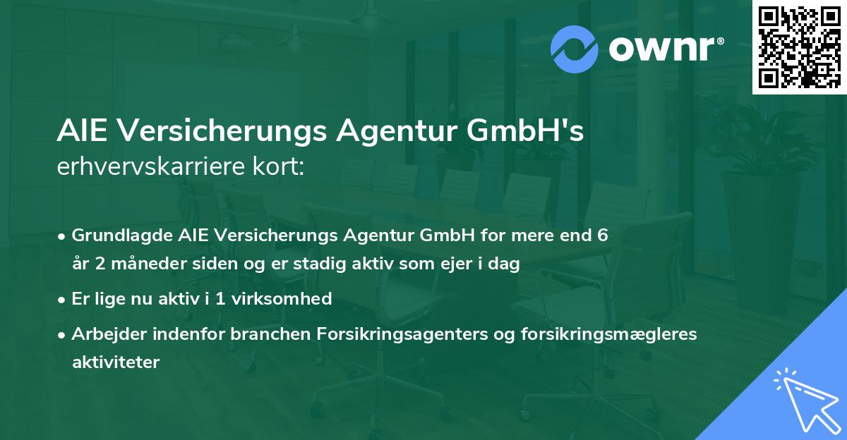 AIE Versicherungs Agentur GmbH's erhvervskarriere kort