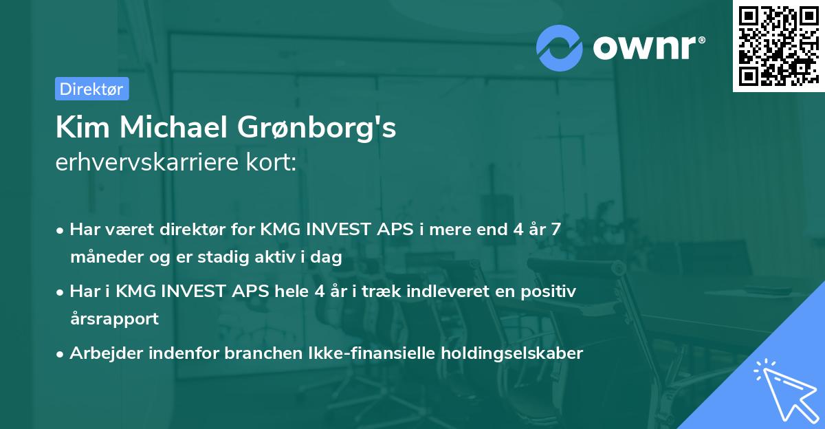 Kim Michael Grønborg's erhvervskarriere kort