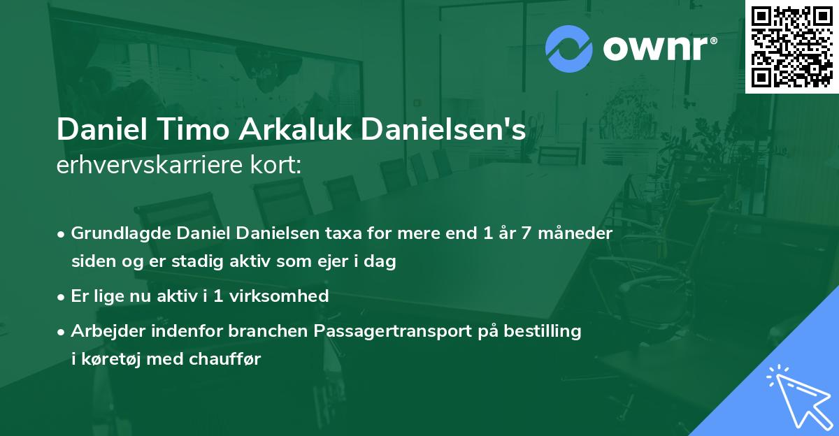 Daniel Timo Arkaluk Danielsen's erhvervskarriere kort