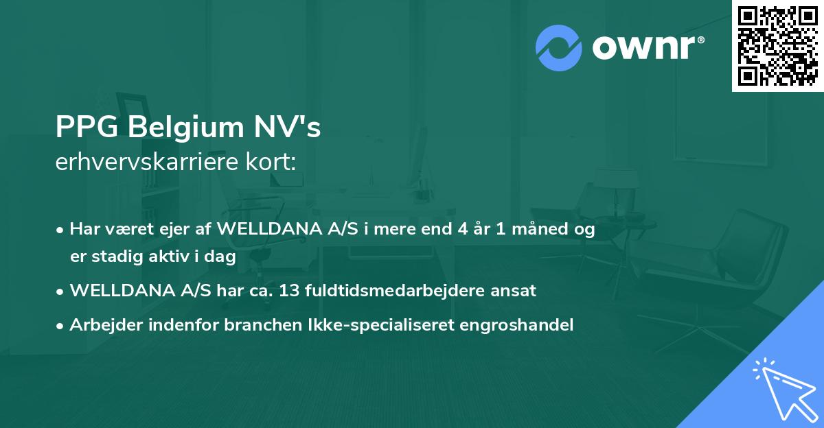 PPG Belgium NV's erhvervskarriere kort
