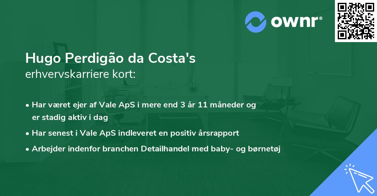 Hugo Perdigão da Costa's erhvervskarriere kort