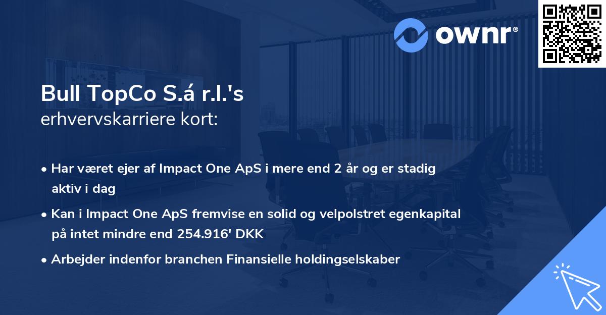 Bull TopCo S.á r.l.'s erhvervskarriere kort