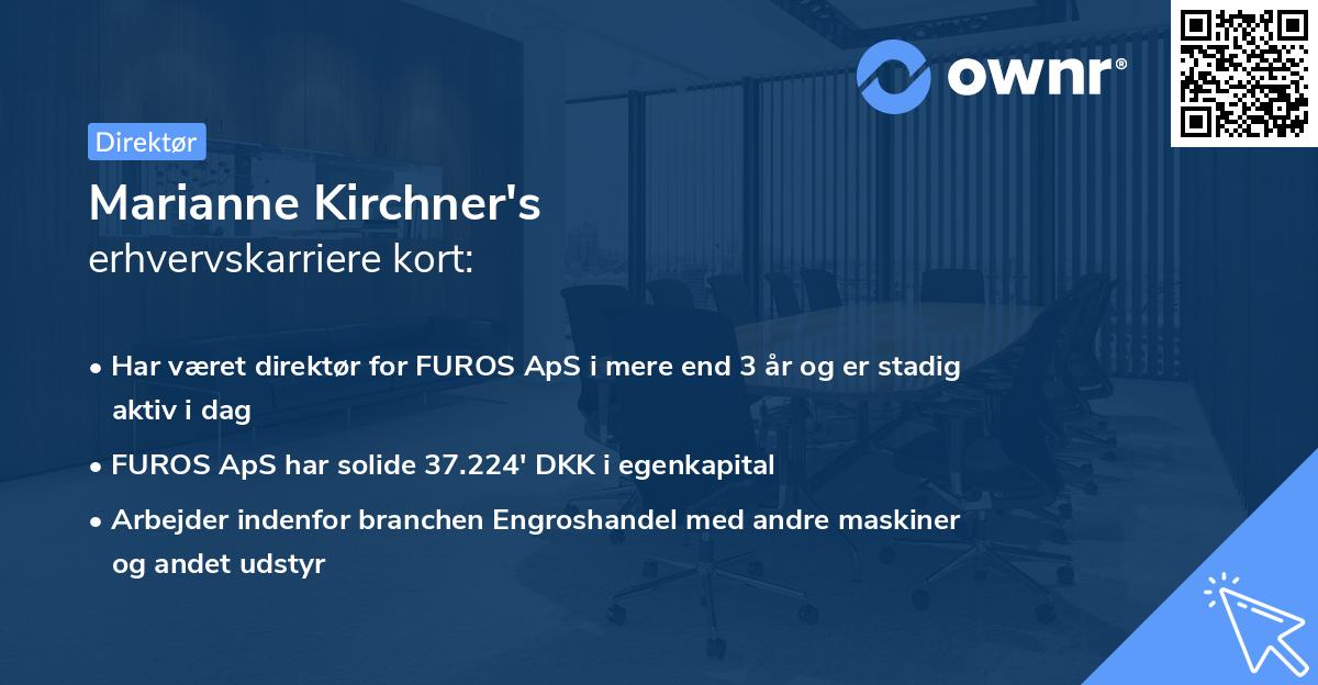 Marianne Kirchner's erhvervskarriere kort