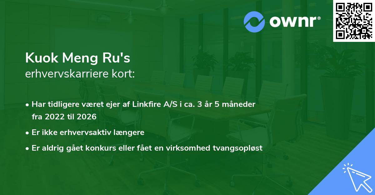 Kuok Meng Ru's erhvervskarriere kort