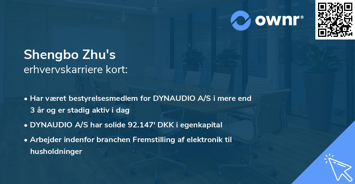 Shengbo Zhu's erhvervskarriere kort