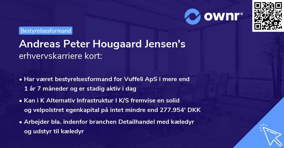 Andreas Peter Hougaard Jensen's erhvervskarriere kort