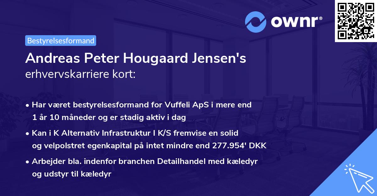 Andreas Peter Hougaard Jensen's erhvervskarriere kort