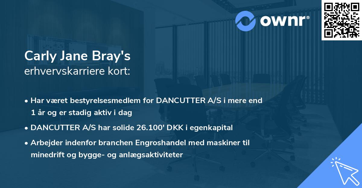 Carly Jane Bray's erhvervskarriere kort