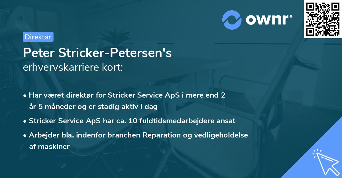 Peter Stricker-Petersen's erhvervskarriere kort