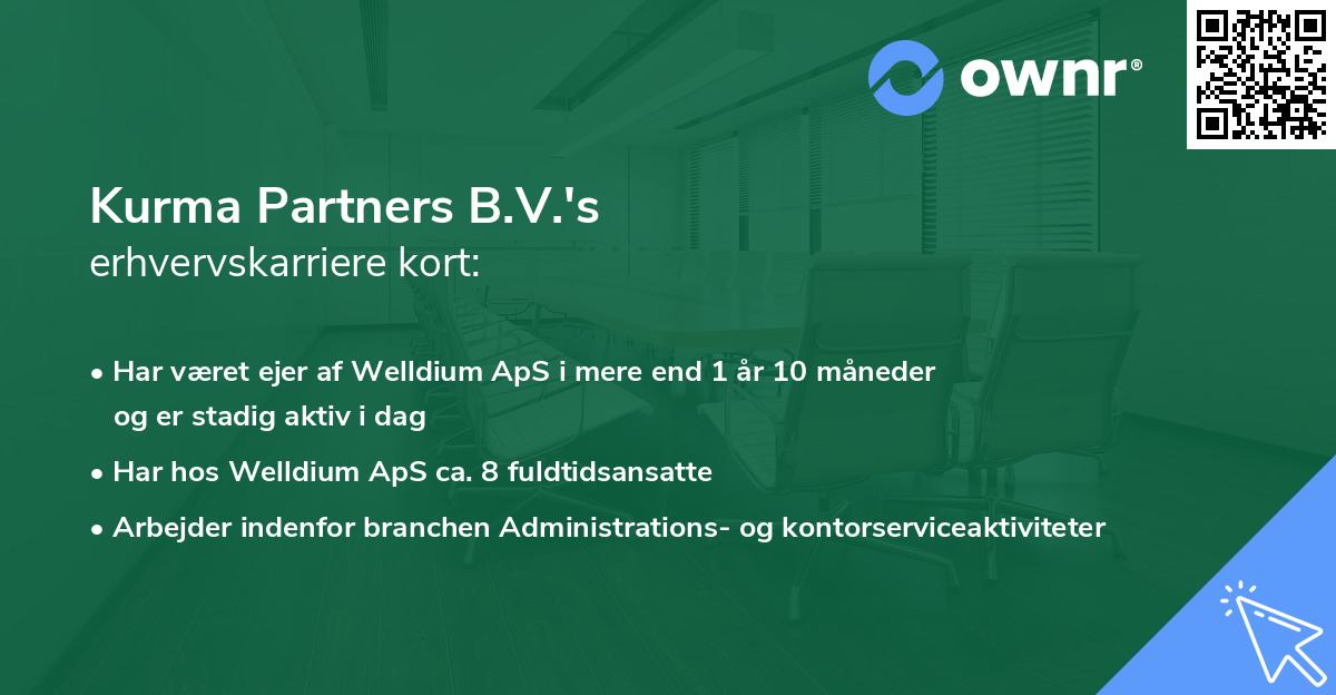 Kurma Partners B.V.'s erhvervskarriere kort