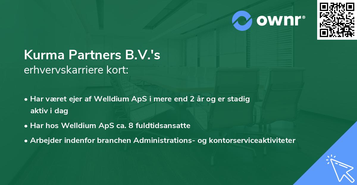 Kurma Partners B.V.'s erhvervskarriere kort