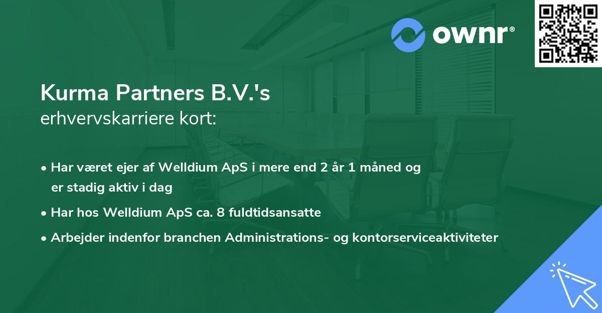 Kurma Partners B.V.'s erhvervskarriere kort