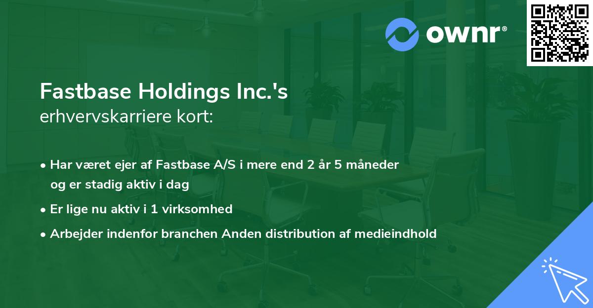 Fastbase Holdings Inc.'s erhvervskarriere kort