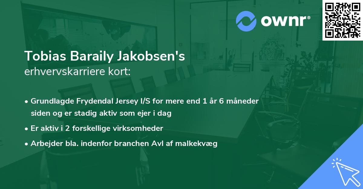Tobias Baraily Jakobsen's erhvervskarriere kort