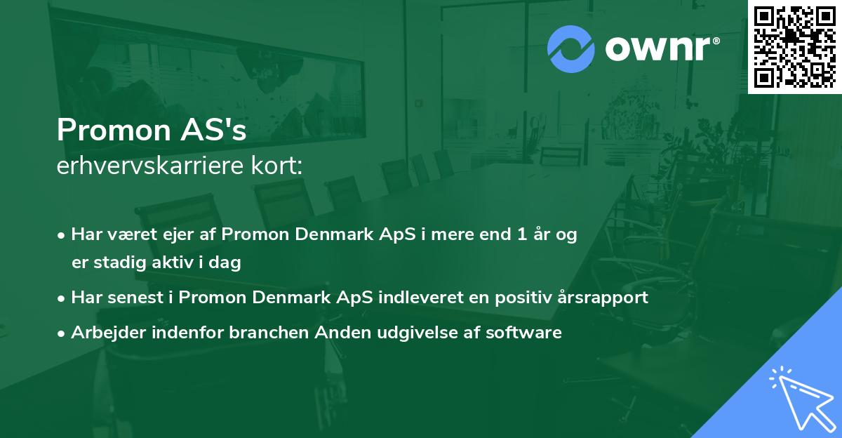 Promon AS's erhvervskarriere kort