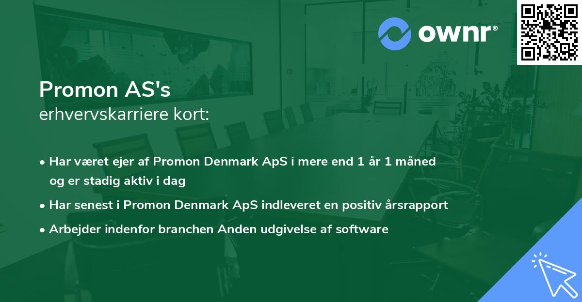 Promon AS's erhvervskarriere kort