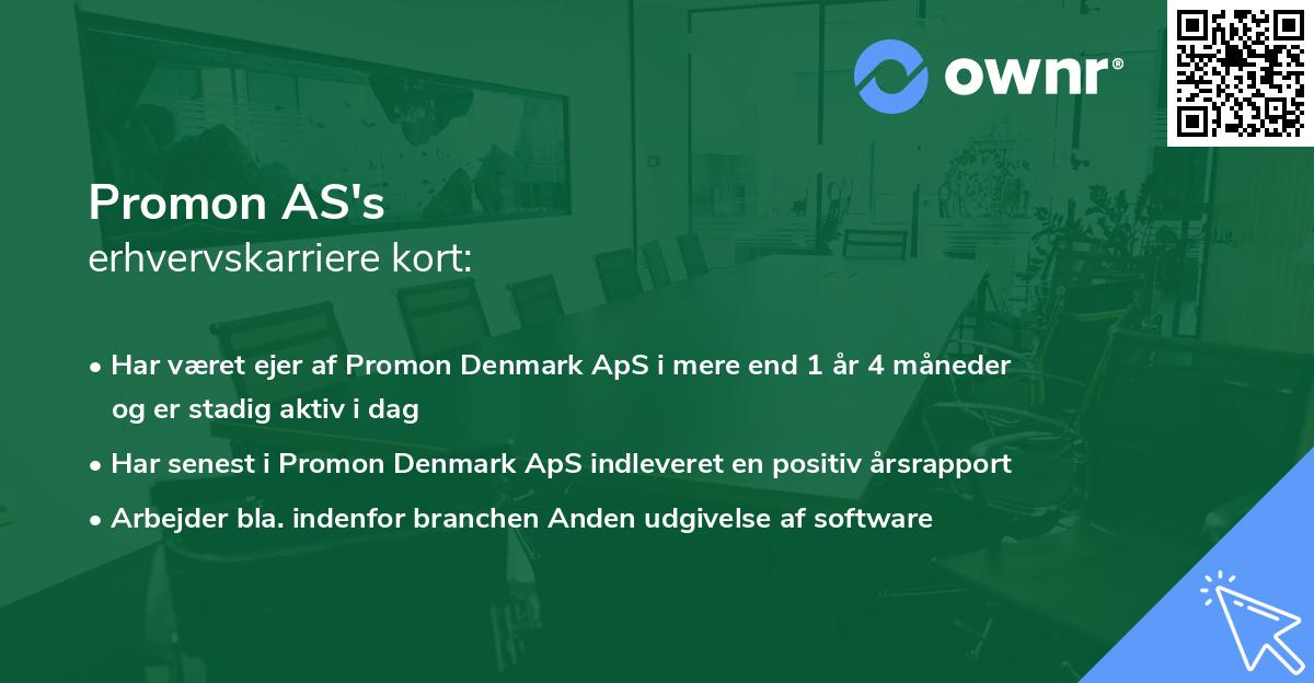 Promon AS's erhvervskarriere kort
