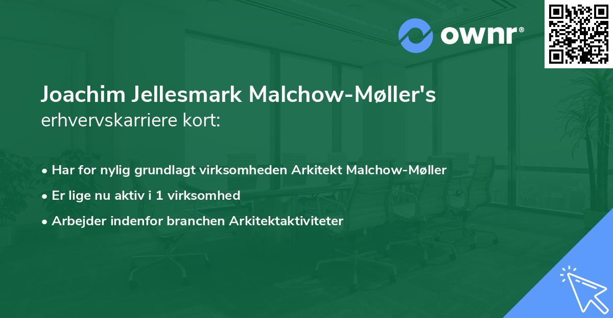 Joachim Jellesmark Malchow-Møller's erhvervskarriere kort